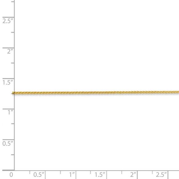 1mm, 14k Yellow Gold, Solid Spiga Chain Necklace, 18 Inch - Picture 5 of 8